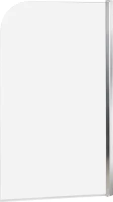 Produktbild von BELIANI Badewannenaufsatz Silber Sicherheitsglas u. Aluminiumprofil 140 Hoch 80 cm Breit 1-Teilig Schwenkbar Schwingtür Modern für Badezimmer
