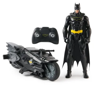 Immagine prodotto di SpinMaster Kit con telecomando per Batmoto + statuetta Batman da 30 cm