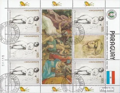 Produktbild von Briefmarken Paraguay 1982 Mi 3552 Kleinbogen (kompl.Ausg.) gestempelt 500. Geburtstag von Raffael