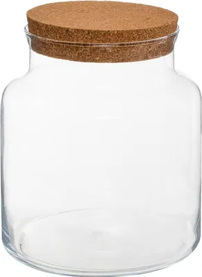 Obrázok produktu pre Sklenená váza s korkom na les v skle, v. 21,5 cm
