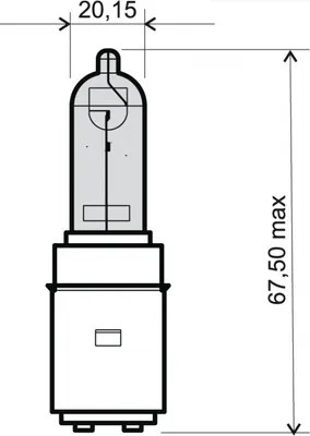 Image de Ampoule phare 12 V / 35 / 35 W Culot : BA20D bleu avec marquage E11