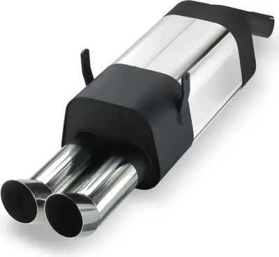 Produktbild von Edelstahl Sportauspuff Auspuff 2x76 DTM rund BMW E36 316i 318i