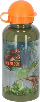 Immagine prodotto di Dinorassic Robusta borraccia in alluminio, 400 ml, ideale per bambini, 17x7x7 cm