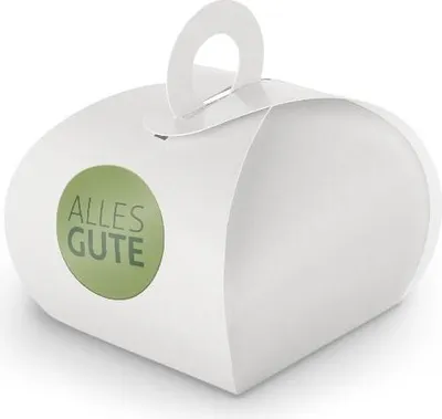Produktbild von SET Alles GUTE (Motiv20) 24x Geschenkschachtel mit Griff weiß + Sticker