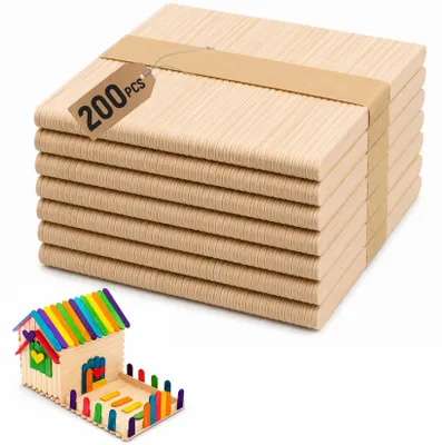 Holzspatel 200 Stück 150x18 mm Bastelstäbchen DIY