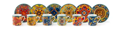 Obrázok produktu pre Excelsa sada 6 šálok na espresso s podšálkami Trinacria 7 cl porcelán