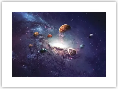Produktbild von Poster - Poster ohne Rahmen - Kosmos Planeten die Sterne - 40x30 cm - Wand Bild - Wanddeko - Wandbilder - Kunstposter - Wandposter - Bilder - Kunstdruck - Wanddekoration - Wandbild - P2XAA40x30-4851