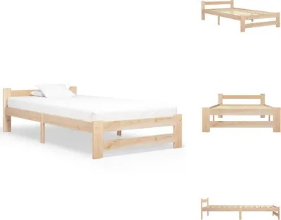 Image de vidaXL Lit en pin massif 100x200 cm - Lits et Sommiers
