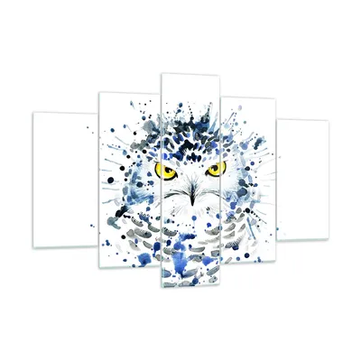 Produktbild von Bilder auf glas - Mode Design Eule Aquarell - 150x100cm - Glasbilder - Wandbilder - Kunstdruck - zum Aufhängen bereit - Wanddekoration aus Glas - Glas Bilder - Wandbild auf Glas - GEA150x100-2838