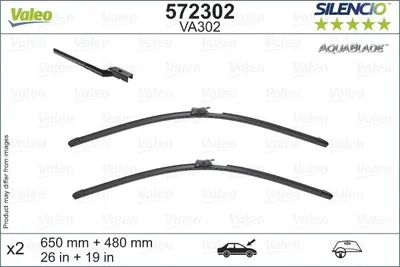 Produktbild von VALEO SILENCIO Scheibenwischer Wischblatt Vorne für VOLVO XC60 II (246) Rahmenlos