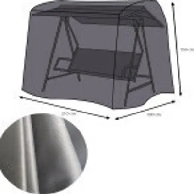 Produktbild von LEX Schutzhülle Deluxe für Gartenschaukel, 210 x 150 x 130 cm, Kastenform, Drei-Sitzig, 2 Reißverschlüsse, Tragetasche