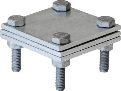 Produktbild von Obermoser Kreuzverbinder, Stahl, feuerverzinkt, 52x52x3 mm, flach/flach/flach, 1 Stk.