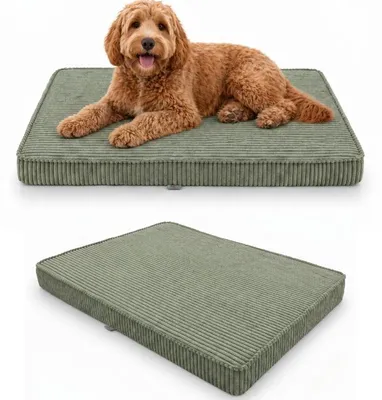 Produktbild von Hundebett Hundekissen Hundematte Cord Grün 90X60X8 Cm