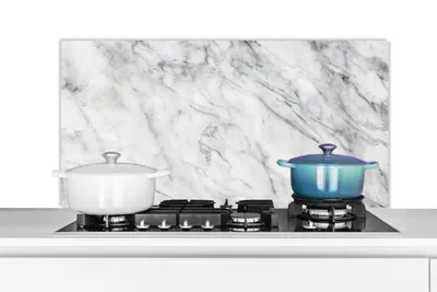 Obrázok produktu pre KitchenYeah® Kuchynský splashback - Kuchynský splashback - Ochrana steny sporáka a drezu - Mramor - Kameň - Vzor 100x50 - Alu-Dibond (alternatíva skleneného splashbacku) - Tepelne odolný - Splashback na sporák