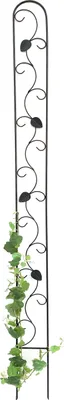 Zdjęcie produktu dla DanDiBo metalowa krata 140 cm czarny słup wspinaczkowy pomoc wspinaczkowa wtyczka gruntowa 96249 uchwyt na kwiaty kolumna kratowa