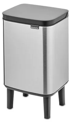 Obrázek produktu pro Koš na odpadky Brabantia Bo Small Hi 1006642, 4 l, plynulé a tiché otevírání, protiskluzová základna, odolný proti otiskům prstů, nerez/mat
