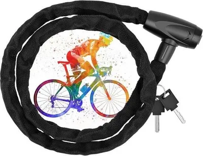 Produktbild von Fahrradkettenschloss - 5-stelliges Passwort und hohe Sicherheit - 1 Stück - schwarz