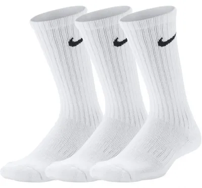 Obrázek produktu pro Nike Performance Cushioned Crew 3P JR SX6842 100, dětské ponožky, velikost: 34-38