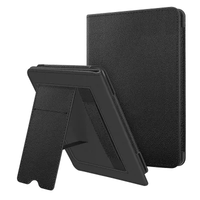 Produktbild von Fintie Hülle kompatibel für 6,8" Kindle Paperwhite (11. Generation - 2021) - Kickstand Schutzhülle mit Kartenfach Handschlaufe und Auto Sleep/Wake Funktion, Schwarz