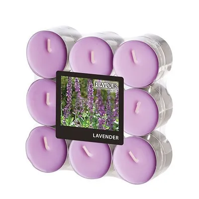 Produktbild von Papstar Duftteelichter, Lavendel, Ø 37,5 mm · 16,6 mm, "Flavour" 10 x 18 Stück