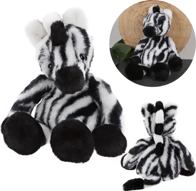 Produktbild von Charlie Bears Zebra Zizi Maskottchen, aus der Bear & Me Serie, ein einzigartiges Kuscheltier für Kinder, 30 cm