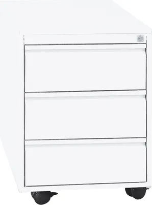 Produktbild von ClassiX Rollcontainer, Frontgriffleiste, 3 Schubladen, 626 x 400 x 590 mm, weiß