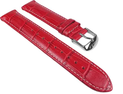 Produktbild von Timex Uhrenarmband Leder Rot 18mm T2M709 T2M710 T2M711 T2M712 T2M713