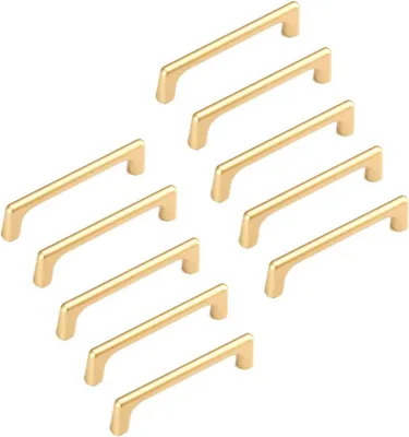 Produktbild von Gold gebürsteter Möbelgriff - 10 Stück - 96mm