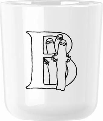 Obrázok produktu pre Hrnček Rig-Tig Moomin ABC - B, hrnček s písmenom, plast, biely, 200 ml, Z00706-B