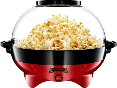 Produktbild von GADGY® Popcornmaschine - 800W Popcorn Maker mit Antihaftbeschichtung und Abnehmbares Heizfläche - Still und Schnell - Inhalt 5 Liter