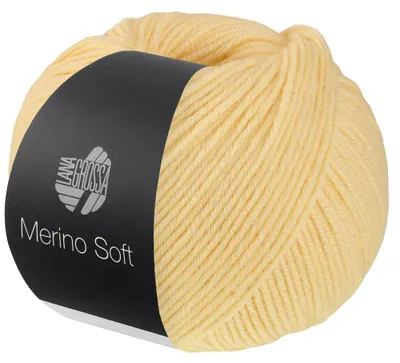 Produktbild von Lana Grossa MERINO SOFT Wolle 50 g Strapazierfähiges Mischgarn mit Merino-Wolle 125 m  Farbe 021 - Vanille