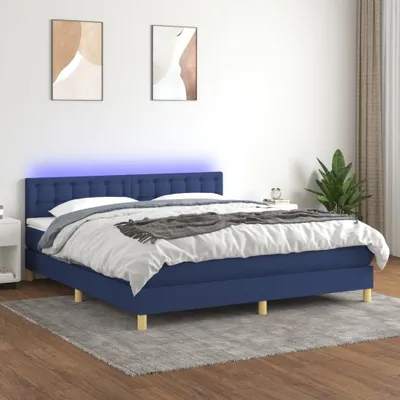 Produktbild von Maison Exclusive - Boxspringbett mit Matratze & LED Blau 180x200 cm Stoff