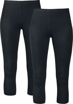 Produktbild von RED by EMP Damen schwarze 7/8 Leggings im Doppelpack aus angenehm weichem Stoff L