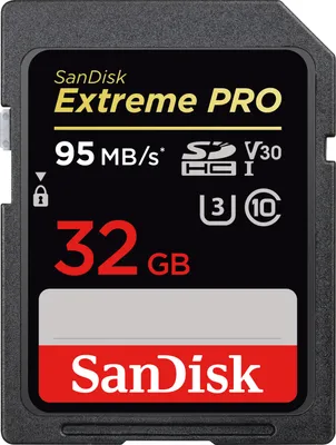 Produktbild von SanDisk Extreme PRO® SDHC™- und SDXC™-UHS-I-Speicherkarte 32 GB, 95 MB/s