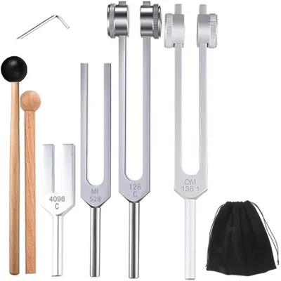 Imagen del producto de Omgoods - Kit de diapasones para terapia de sonido - 4 unidades