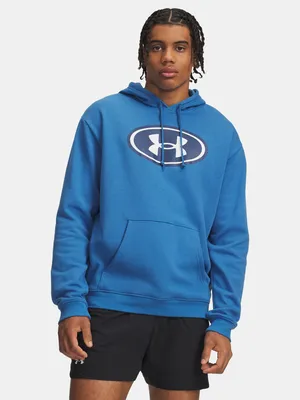 Image de Sweat à capuche Under Armour Ua Rival Flc - bleu égéen, taille : L