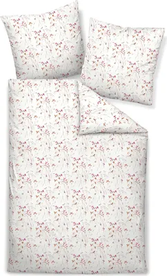 Produktbild von Janine Design Mako-Satin Bettwäsche-Garnitur MILANO 45076 Farbe ibisrose beere naturell-01 Größe 135x200 + 80x80cm