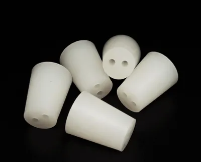Produktbild von Silikon Stopfen 24/18mm + 2 Löcher x 5 Stk. Konischer Silikonstopfen, Silikon Pfropfen