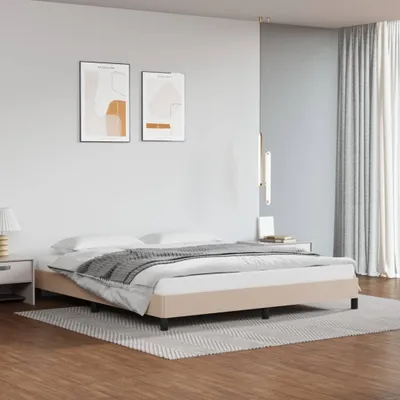 Produktbild von The Living Store Bettgestell Cappuccino-Braun 160x200 cm Kunstleder