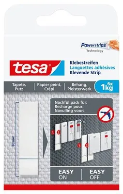 Produktbild von tesa Klebestreifen Tapete & Putz, 6 x 1 kg