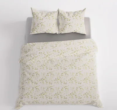 Image de Linge de lit, linge de lit en satin de coton, haute qualité 200x220 Draps Orlina