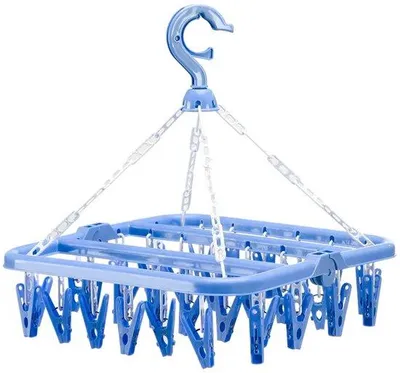 Immagine prodotto di Asciugabiancheria compatto con 32 mollette, blu, per indumenti per neonati