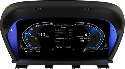 Obrázek produktu pro Digitální palubní deska, kompatibilní s BMW řady 1-2, displej s vysokým rozlišením, snadná instalace, BÍLÁ