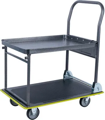 Produktbild von 1x Transportwagen Plattformwagen Tischwagen 735 x 470 x 830 mm für max. 150 kg schwarz