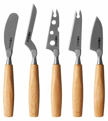 Produktbild von Boska Käsemesser-Set Amigo S 5-tlg., Edelstahl, Buchenholz, Braun, 306940