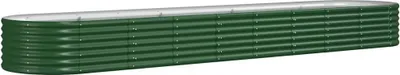 Immagine prodotto di vidaXL Letto rialzato in acciaio verniciato a polvere 368x80x36 cm Verde