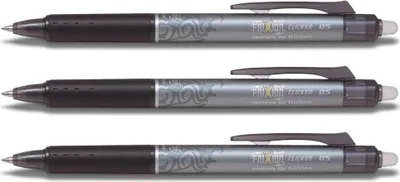 Produktbild von Pilot Frixion Clicker 0.5 Tintenroller schwarz - 3er-Set