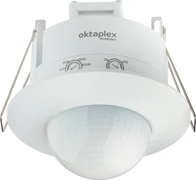 Produktbild von Oktaplex Einbau Präsenzmelder 360° Infrarot Bewegungsmelder Innen Unterputz 230V weiß LED geeignet