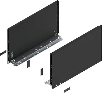 Image de BLUM LEGRABOX pure, profilé de hauteur F, longueur 400, noir carbone