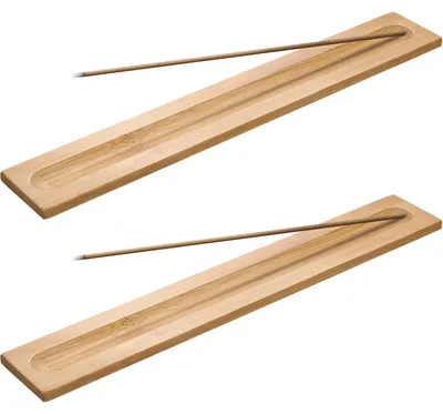 Räucherstäbchenhalter aus Bambus, 5 Stück, 23 cm, Holzfarbe